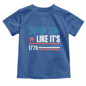 Funny Dump Him Like It's 1776 Toddler T Shirt Star And Stripes TS11 Royal Blue Print Your Wear