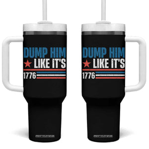 Funny Dump Him Like It's 1776 Tumbler With Handle Star And Stripes TS11 One Size: 40 oz Black Print Your Wear
