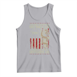 The First Amendment Defines Us The Second Defend Us Tank Top Vintage American Flag TS11 Athletic Heather Print Your Wear