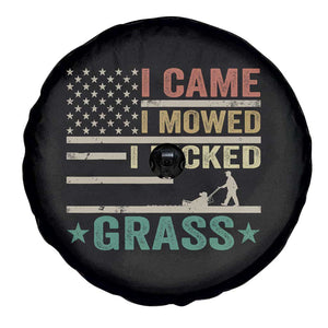 Funny I Came I Mowed I Kicked Grass Spare Tire Cover Lawn Mowing Gardener TS11 Print Your Wear