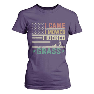 Funny I Came I Mowed I Kicked Grass T Shirt For Women Lawn Mowing Gardener TS11 Purple Print Your Wear