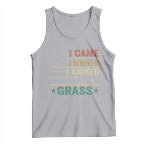 Funny I Came I Mowed I Kicked Grass Tank Top Lawn Mowing Gardener TS11 Athletic Heather Print Your Wear