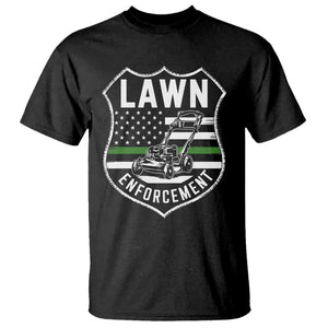 Funny Lawn Enforcement T Shirt Gardening Lawn Mower American Flag TS11 Black Print Your Wear