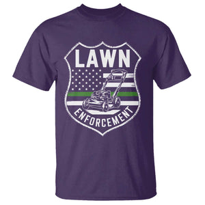 Funny Lawn Enforcement T Shirt Gardening Lawn Mower American Flag TS11 Purple Print Your Wear