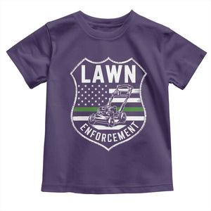 Funny Lawn Enforcement Toddler T Shirt Gardening Lawn Mower American Flag TS11 Purple Print Your Wear