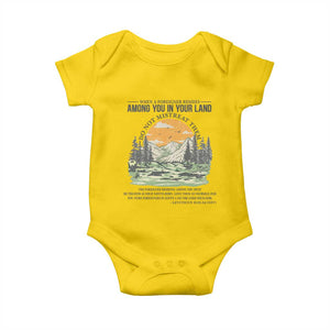 When A Foreigner Resides Among You In Your Land Do Not Mistreat Them Baby Onesie Bible Verse TS11 Daisy Print Your Wear