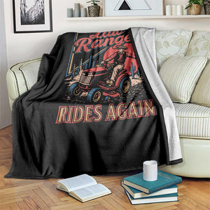 Funny The Lawn Ranger Rides Again Throw Blanket Lawn Tractor Mowing Cowboy TS11 Print Your Wear
