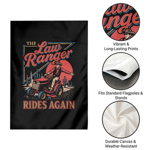 Funny The Lawn Ranger Rides Again Garden Flag Lawn Tractor Mowing Cowboy TS11 Print Your Wear