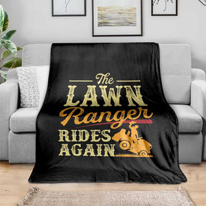 Funny The Lawn Ranger Rides Again Throw Blanket Lawn Tractor Mowing Western Cowboy TS11 Print Your Wear