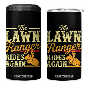 Funny The Lawn Ranger Rides Again 4 in 1 Can Cooler Tumbler Lawn Tractor Mowing Western Cowboy TS11 One Size: 16 oz Black Print Your Wear