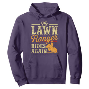Funny The Lawn Ranger Rides Again Hoodie Lawn Tractor Mowing Western Cowboy TS11 Purple Print Your Wear