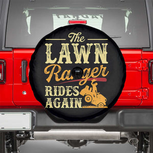Funny The Lawn Ranger Rides Again Spare Tire Cover Lawn Tractor Mowing Western Cowboy TS11 Black Print Your Wear