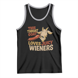 Funny This Throat Goat Loves Juicy Wieners Tank Top Adult Jokes TS11 Black Athletic Heather Print Your Wear