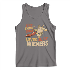 Funny This Throat Goat Loves Juicy Wieners Tank Top Adult Jokes TS11 Deep Heather Print Your Wear