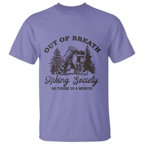 Funny Raccoon Outdoor Mountain Hiker T Shirt Out Of Breath Hiking Society Be There In A Minute TS11 Violet Print Your Wear