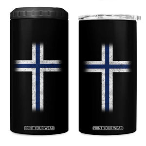 Norway Flag Distressed Nordic Symbol Norwegian Fans 4 in 1 Can Cooler Tumbler
