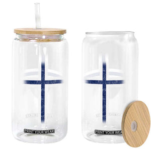 Norway Flag Distressed Nordic Symbol Norwegian Fans Glass Can