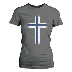 Norway Flag Distressed Nordic Symbol Norwegian Fans T Shirt For Women