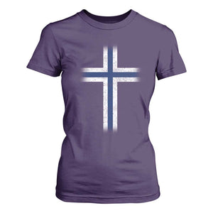 Norway Flag Distressed Nordic Symbol Norwegian Fans T Shirt For Women