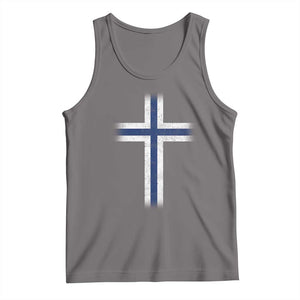 Norway Flag Distressed Nordic Symbol Norwegian Fans Tank Top