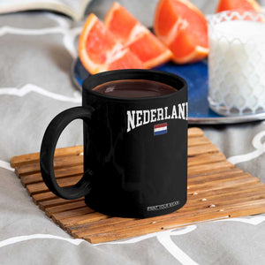 Nederland Sports Throwback Design Coffee Mug Vintage Dutch Holland Flag Soccer Jersey Style
