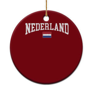 Nederland Sports Throwback Design Ceramic Ornament Vintage Dutch Holland Flag Soccer Jersey Style