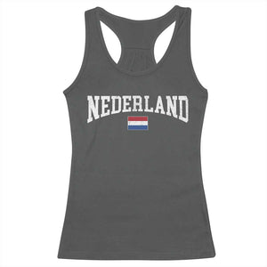 Nederland Sports Throwback Design Racerback Tank Top Vintage Dutch Holland Flag Soccer Jersey Style