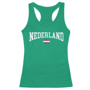 Nederland Sports Throwback Design Racerback Tank Top Vintage Dutch Holland Flag Soccer Jersey Style