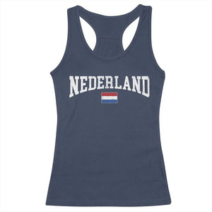 Nederland Sports Throwback Design Racerback Tank Top Vintage Dutch Holland Flag Soccer Jersey Style