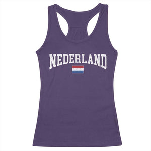 Nederland Sports Throwback Design Racerback Tank Top Vintage Dutch Holland Flag Soccer Jersey Style