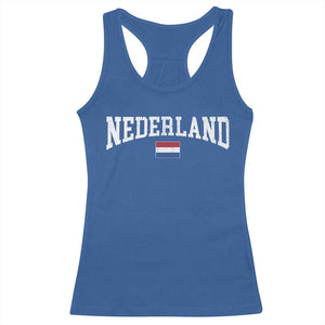 Nederland Sports Throwback Design Racerback Tank Top Vintage Dutch Holland Flag Soccer Jersey Style
