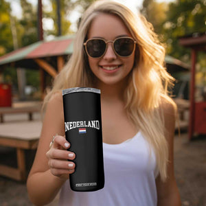 Nederland Sports Throwback Design Skinny Tumbler Vintage Dutch Holland Flag Soccer Jersey Style