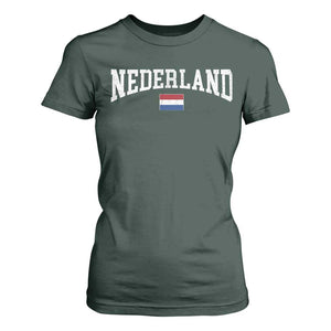 Nederland Sports Throwback Design T Shirt For Women Vintage Dutch Holland Flag Soccer Jersey Style