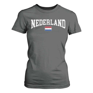 Nederland Sports Throwback Design T Shirt For Women Vintage Dutch Holland Flag Soccer Jersey Style