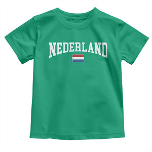 Nederland Sports Throwback Design Toddler T Shirt Vintage Dutch Holland Flag Soccer Jersey Style