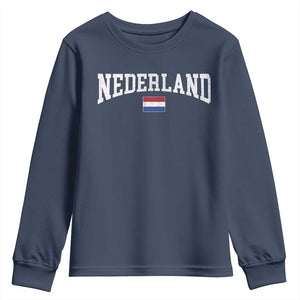 Nederland Sports Throwback Design Youth Sweatshirt Vintage Dutch Holland Flag Soccer Jersey Style