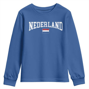Nederland Sports Throwback Design Youth Sweatshirt Vintage Dutch Holland Flag Soccer Jersey Style
