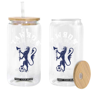 Norway Norwegian Lion Athletic Sports Jersey Style Glass Can
