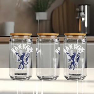 Norway Norwegian Lion Athletic Sports Jersey Style Glass Can