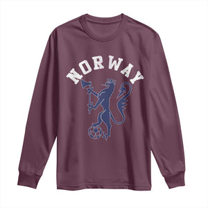 Norway Norwegian Lion Athletic Sports Jersey Style Long Sleeve Shirt