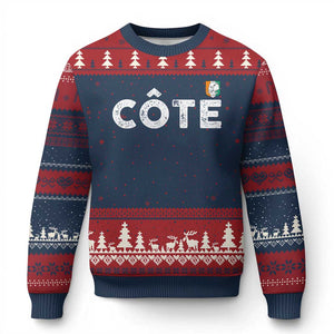 Côte D Ivoire Ugly Christmas Sweater Ivory Coast Crest Football Family Matching