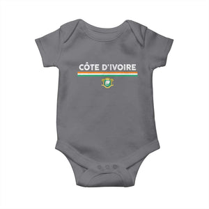 Côte D'ivoire Elephant Sporty Ivory Coast Flag Baby Onesie