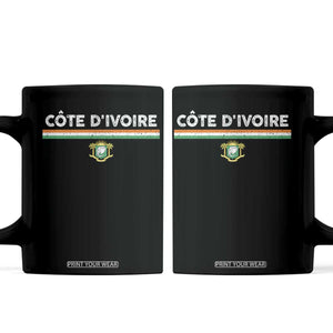 Côte D'ivoire Elephant Sporty Ivory Coast Flag Coffee Mug TS11 Black Print Your Wear