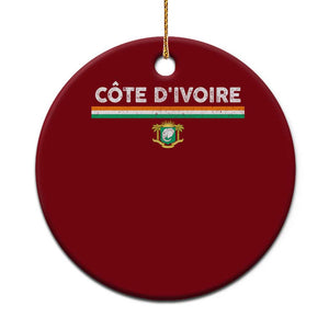 Côte D'ivoire Elephant Sporty Ivory Coast Flag Ceramic Ornament