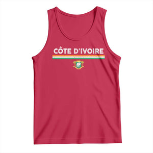 Côte D'ivoire Elephant Sporty Ivory Coast Flag Tank Top