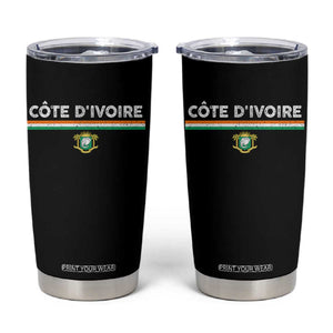 Côte D'ivoire Elephant Sporty Ivory Coast Flag Tumbler Cup TS11 Black Print Your Wear