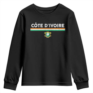 Côte D'ivoire Elephant Sporty Ivory Coast Flag Youth Sweatshirt