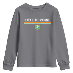 Côte D'ivoire Elephant Sporty Ivory Coast Flag Youth Sweatshirt