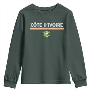 Côte D'ivoire Elephant Sporty Ivory Coast Flag Youth Sweatshirt