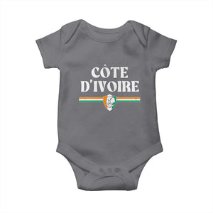 Côte D Ivoire Baby Onesie Flag of Ivory Coast Elephant Crest Football